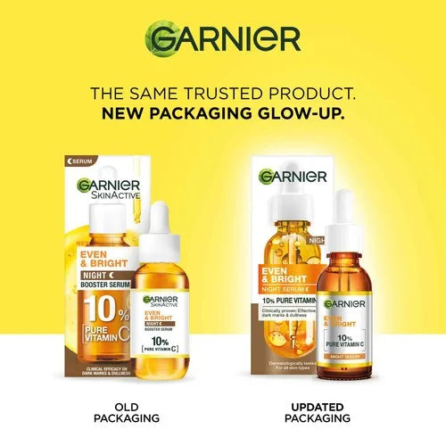Garnier – Night Serum Enriched with 10% Pure Vitamin C + Hyaluronic Acid