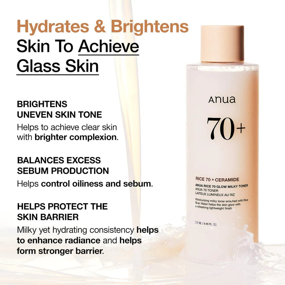 Anua - Rice 70% Glow Milky Toner 250ml