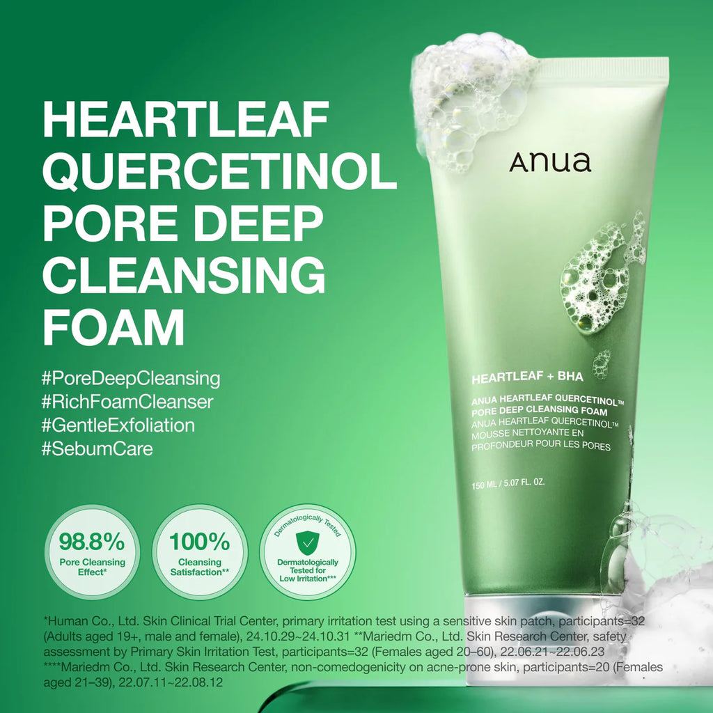 Anua - Heartleaf Quercetinol Pore Deep Cleansing Foam 150ml